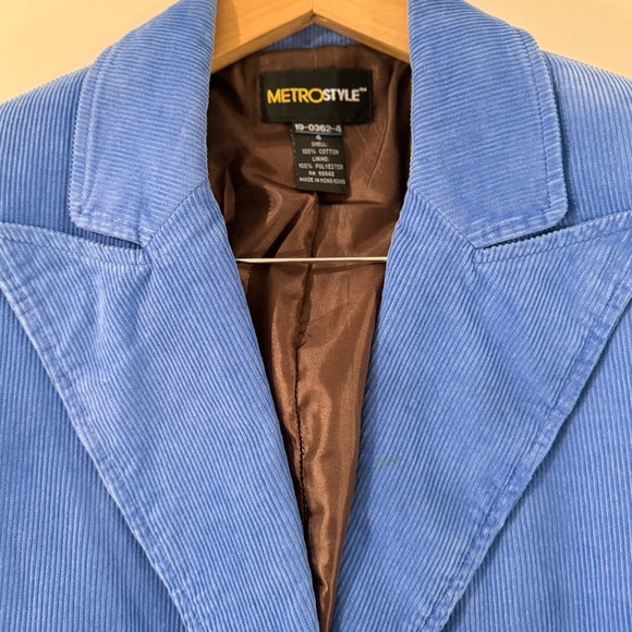 Corduroy Blazer with Brown Elbow Patchs Blazer Jacket Blazer - Picture 4 of 4